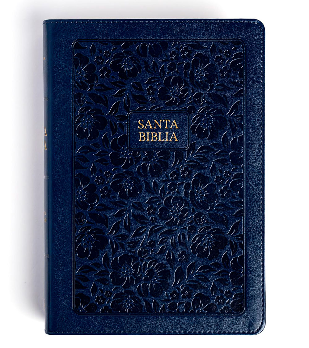 Biblia Letra Grande RVR 1960 Tamaño Manual Edicion Especial – Imitacion Azul Marino