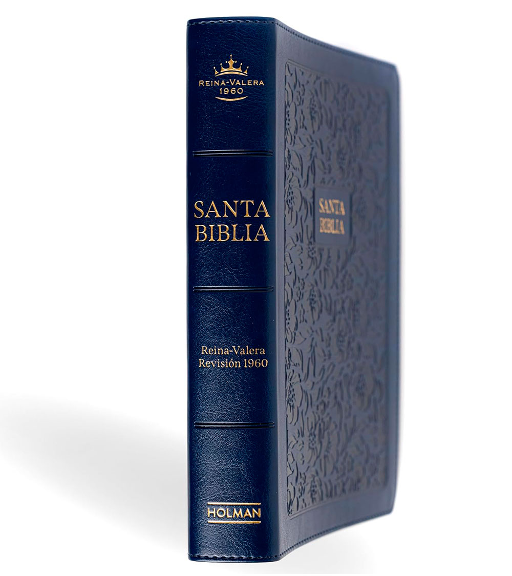 Biblia Letra Grande RVR 1960 Tamaño Manual Edicion Especial – Imitacion Azul Marino - Image 2