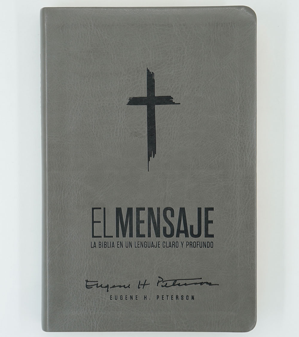 Biblia El Mensaje - Imitacion Piel Gris
