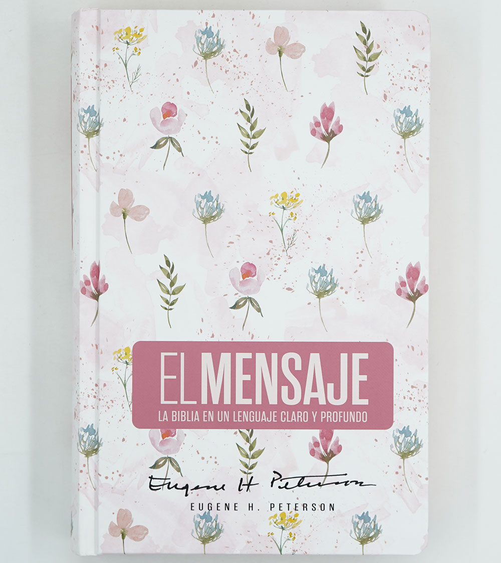 Biblia El Mensaje - Tapa Dura Rosa Floral