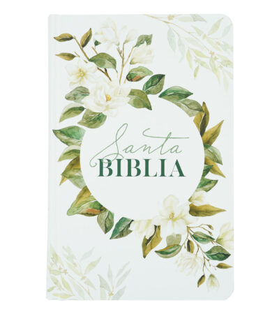 Biblia Letra Grande Tamaño Manual – RVR 1960 Tapa Dura Flores Blanca