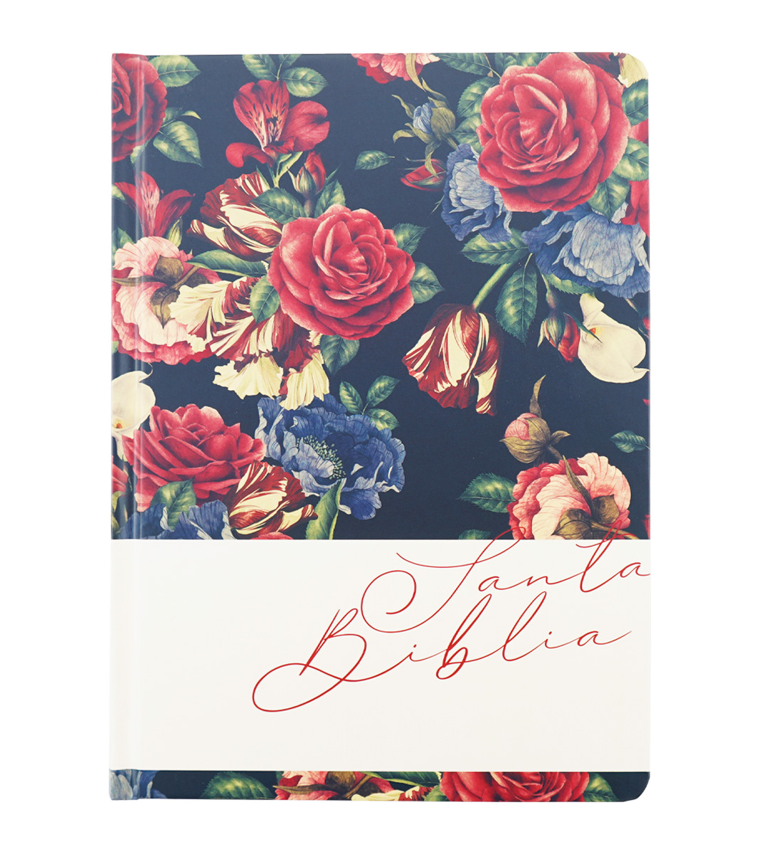 Biblia de Apuntes RVR 1960 - Tapa Dura Edicion Flores Azul Oscuro