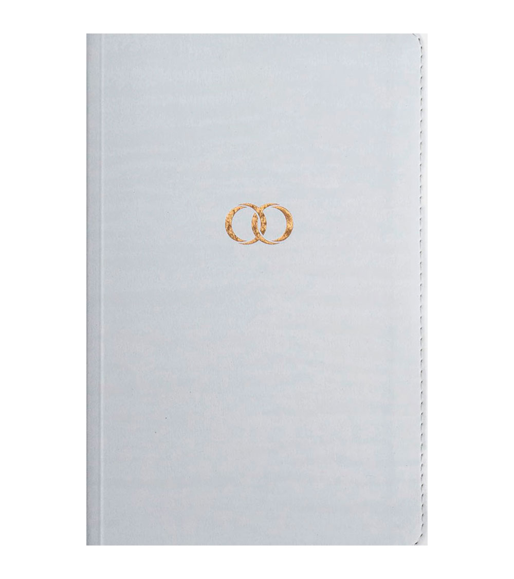 Santa Biblia RV 1960 Recuerdo de Boda - Imitacion Blanco y Dorado