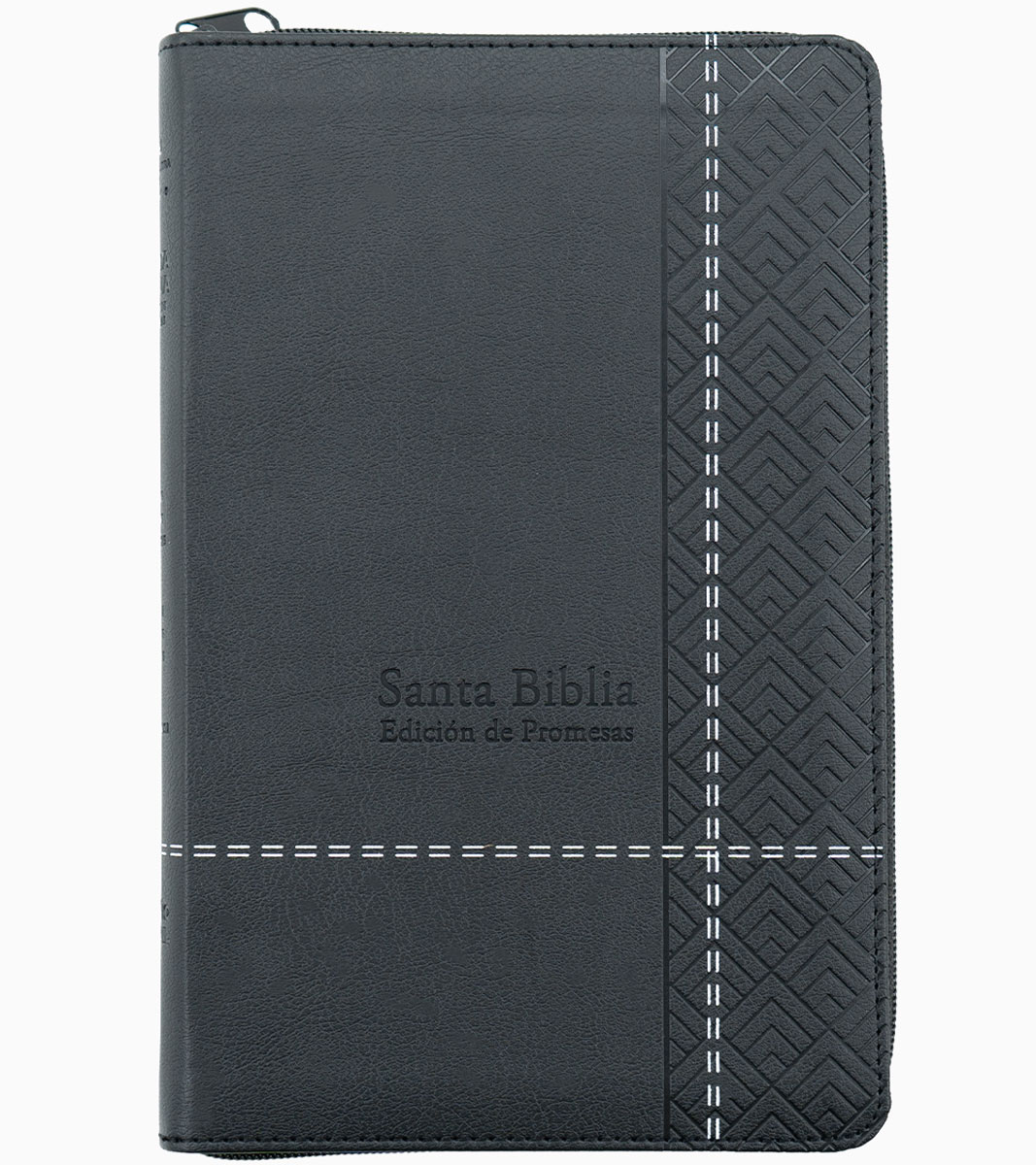 Santa Biblia de Promesas Tamaño Manual RVR 1960 – Letra Grande – Con Cierre e Indice – Imitacion Piel Negro