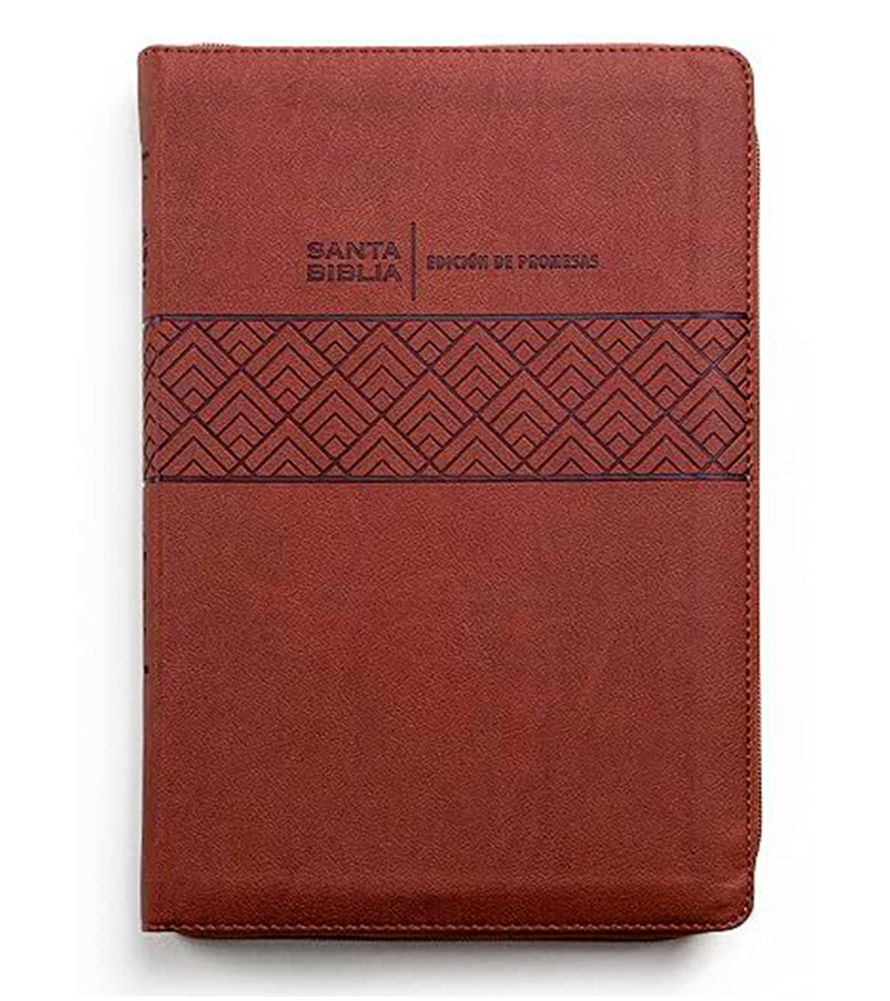 Santa Biblia de Promesas RVR 1960 – Letra Gigante – Con Cierre e Indice – Imitacion Piel Cafe