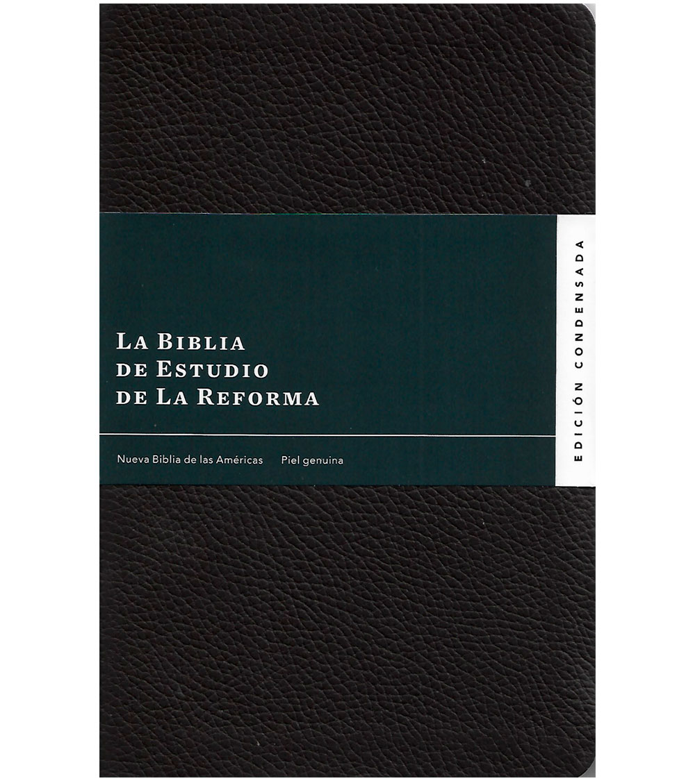 Biblia de Estudio de la Reforma Edicion Condensada NBLA - Piel Genuina Cafe Oscuro