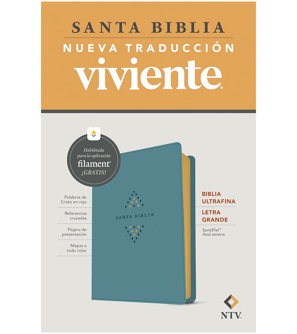 Santa Biblia Letra Grande Ultrafina NTV – Imitacion Azul