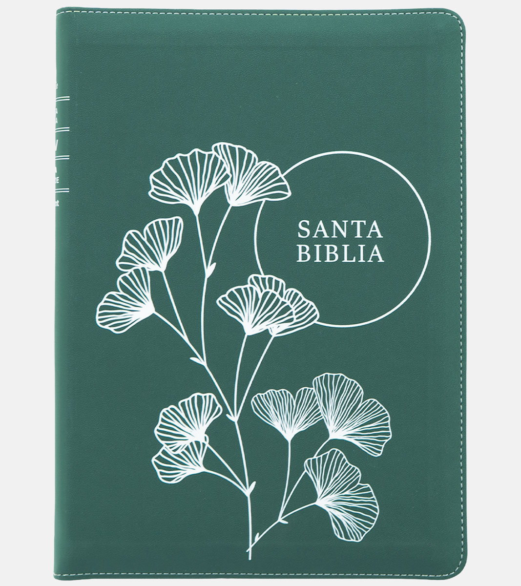 Santa Biblia Letra Grande Ultrafina NTV Con Cierre - Imitacion Verde Con Flores