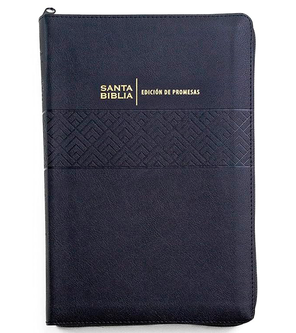Biblia De Promesas RV1960 Letra Gigante Con Cierre e Indice – Imitacion Piel Negro