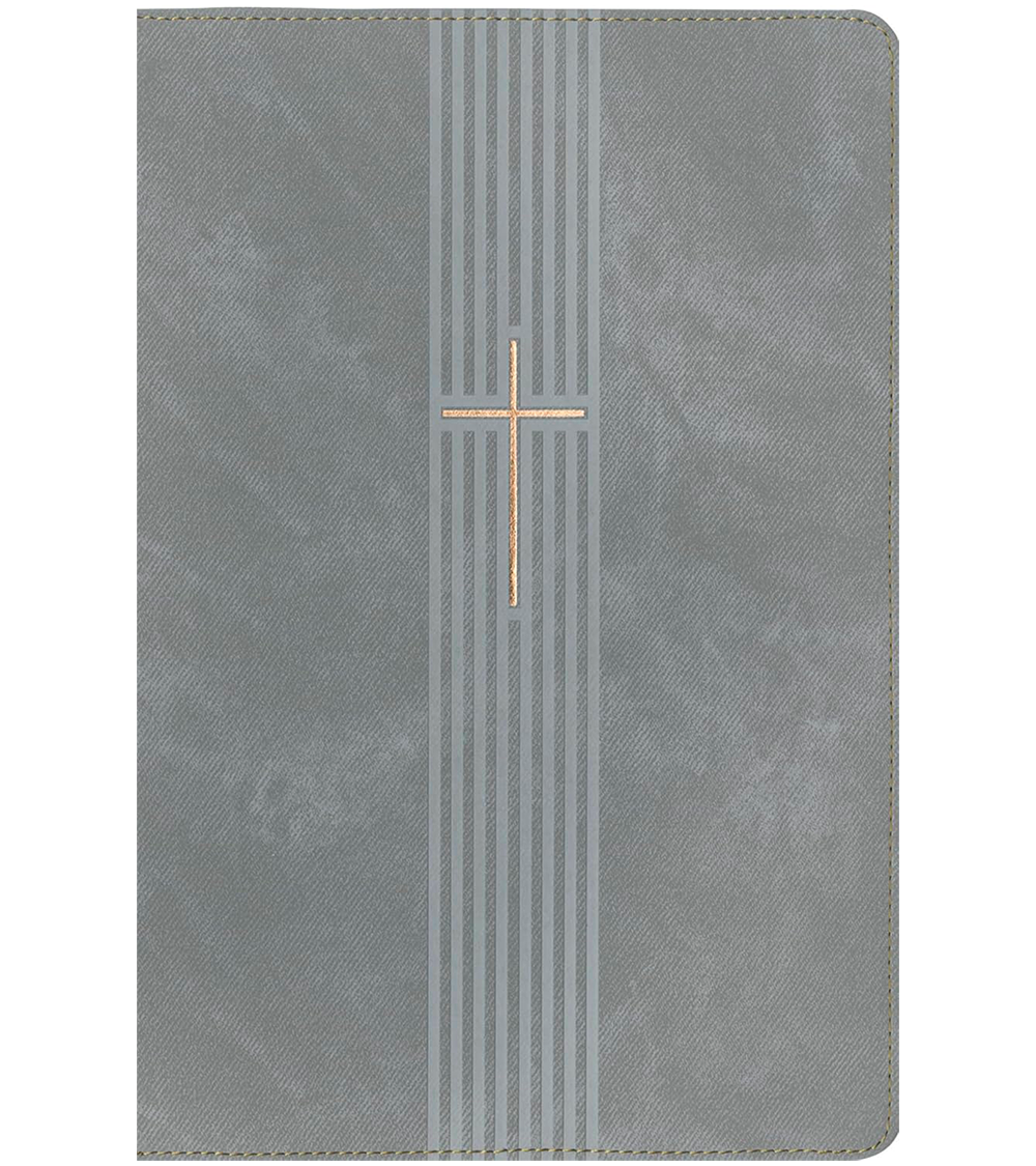 Santa Biblia Letra Grande Ultrafina NTV Con Cierre – Imitacion Gris Cruz - Filament