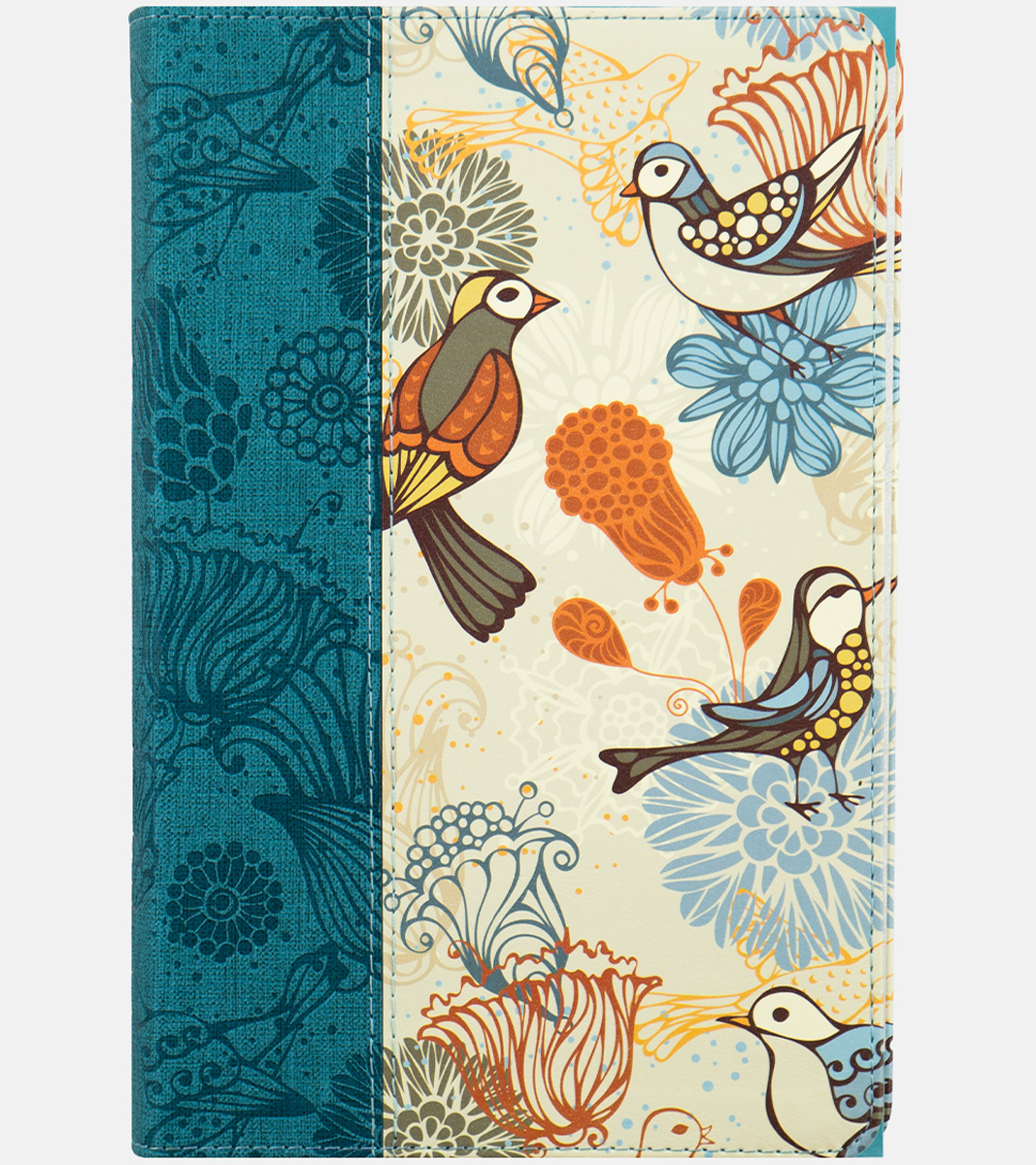 Biblia RVR 1960 Letra Gigante Tamaño Manual - Imitacion Piel Azul Pajaros