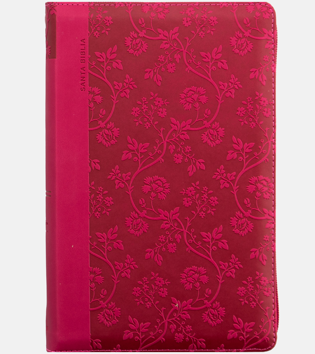 Biblia RVR 1960 Letra Grande Tamaño Manual Con Cierre e Inidice - Imitacion Piel Rosado