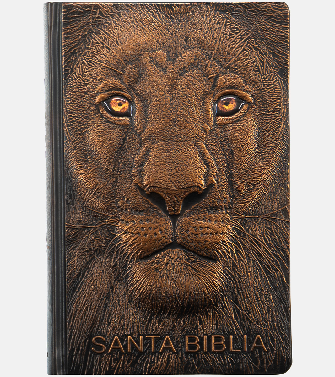 Biblia Letra Grande Tamaño Manual – RVR 1960 Tapa Dura Leon de Juda Bronce