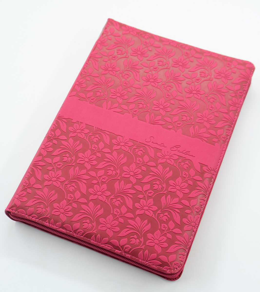 Biblia Letra Super Gigante - RV1960 Imitacion Piel Fucsia Con Cierre e Indice - Image 2