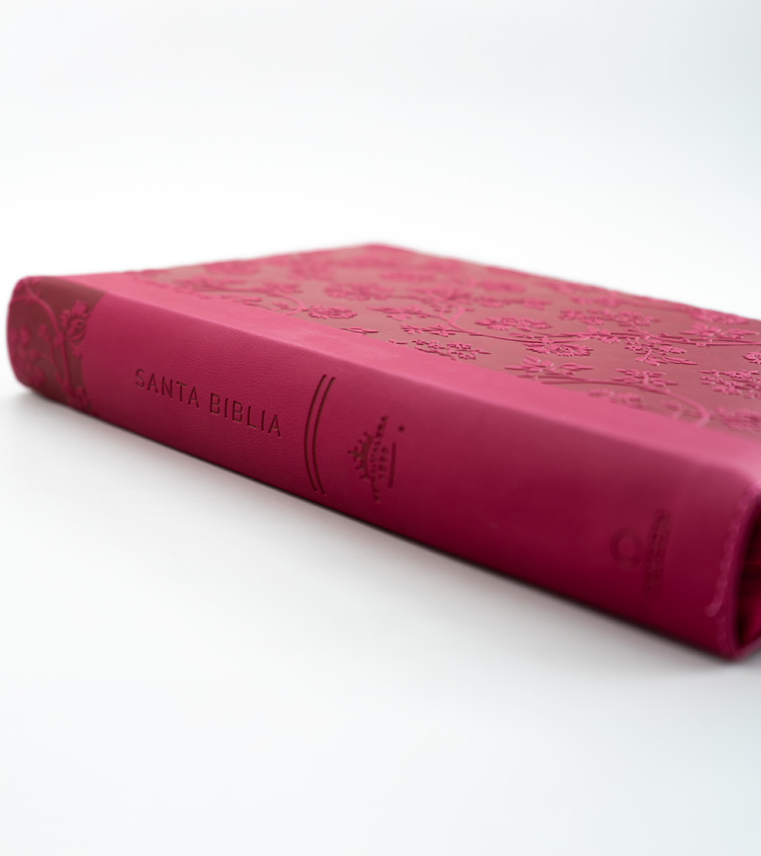 Biblia RVR 1960 Letra Grande Tamaño Manual Con Cierre e Inidice - Imitacion Piel Rosado - Image 4