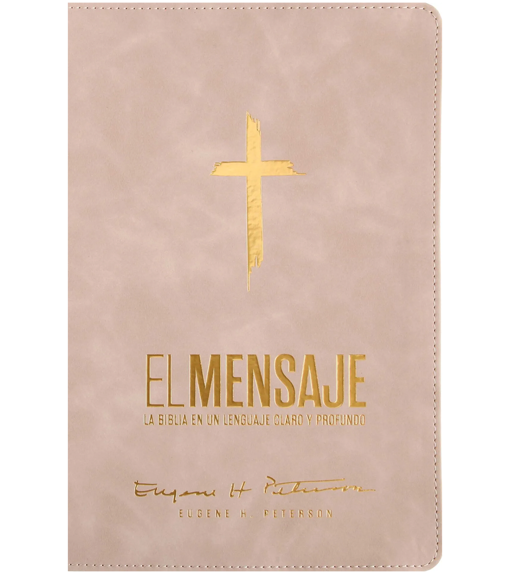 Biblia El Mensaje - Imitacion Piel Rosa