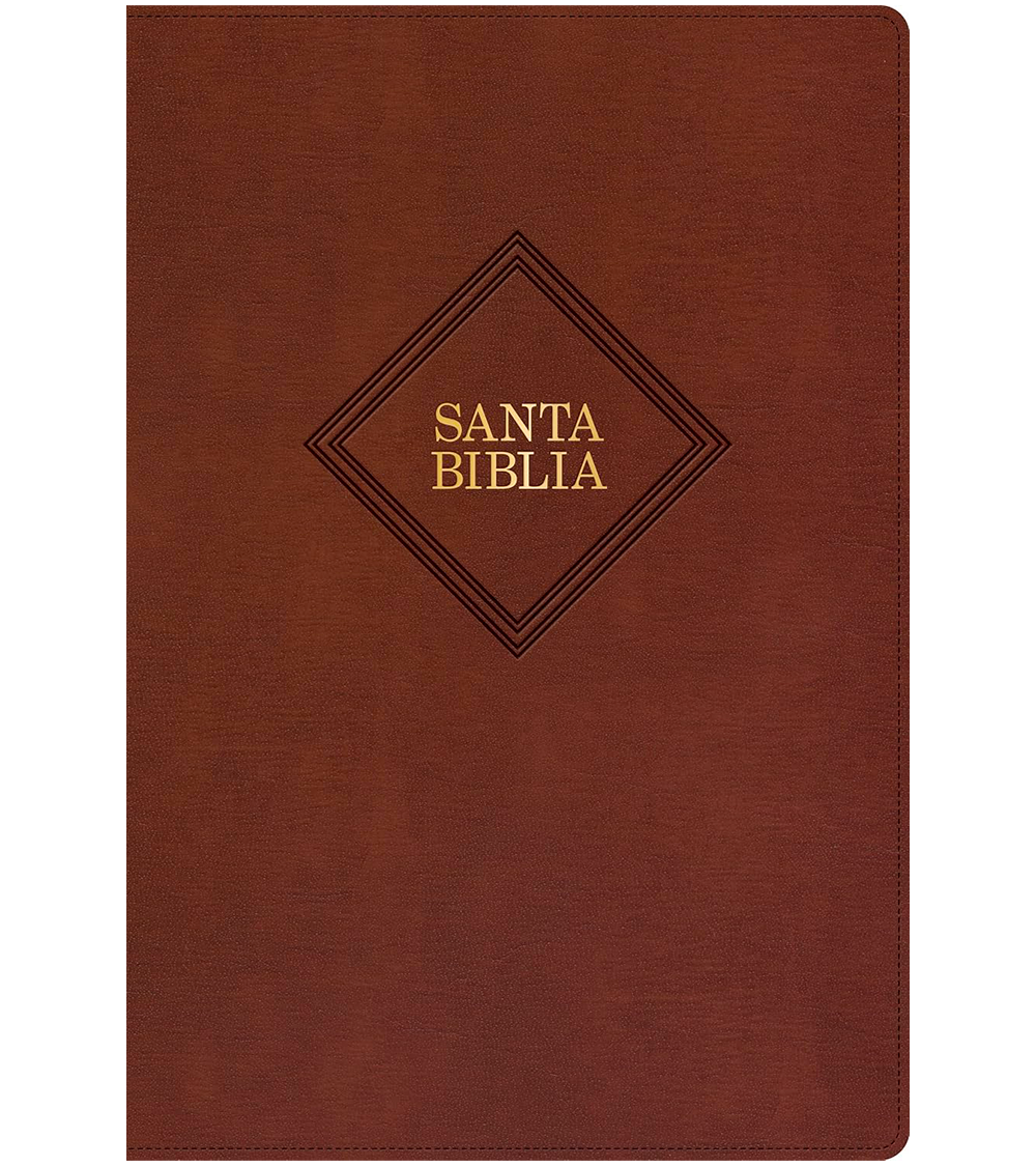 Biblia Letra Grande RVR 1960 Tamaño Manual – Imitacion Piel Marron Rombo