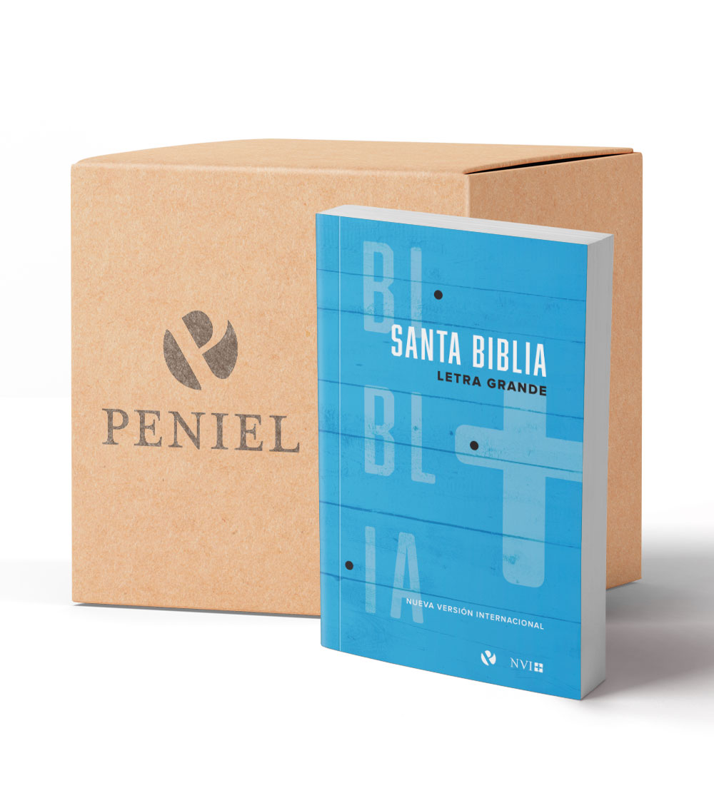 Pack Biblias NVI Letra Grande Azul  – Caja x 32 Unidades