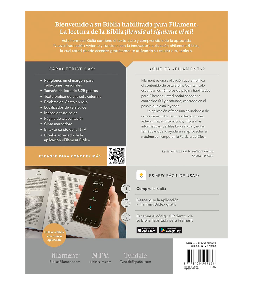 Santa Biblia De Apuntes NTV – Tapa Dura Negro Cruz - Filament - Image 4