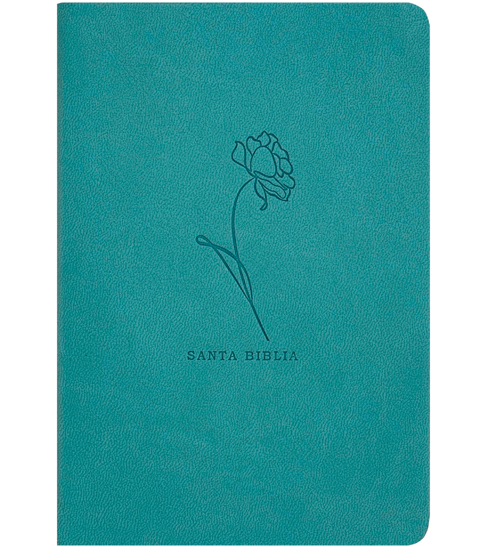 Santa Biblia NTV Compacta  – Imitacion Turquesa Flor