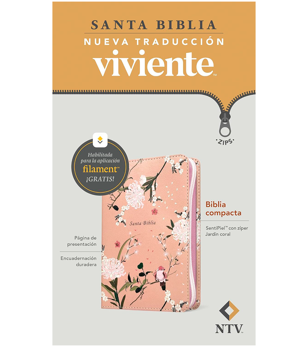 Santa Biblia NTV Compacta Con Cierre – Imitacion Piel Jardin Floral - Filament - Image 3