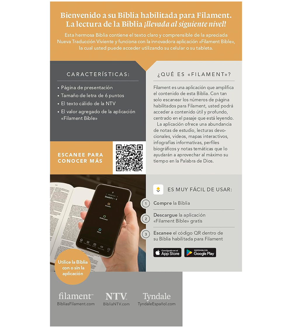 Santa Biblia NTV Compacta Con Cierre – Imitacion Piel Jardin Floral - Filament - Image 4