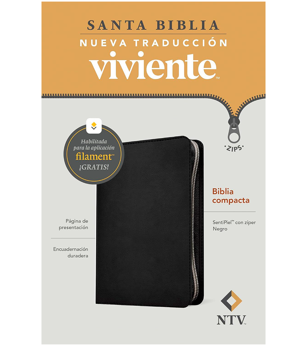 Santa Biblia NTV Compacta Con Cierre – Imitacion Piel Negro – Filament - Image 3