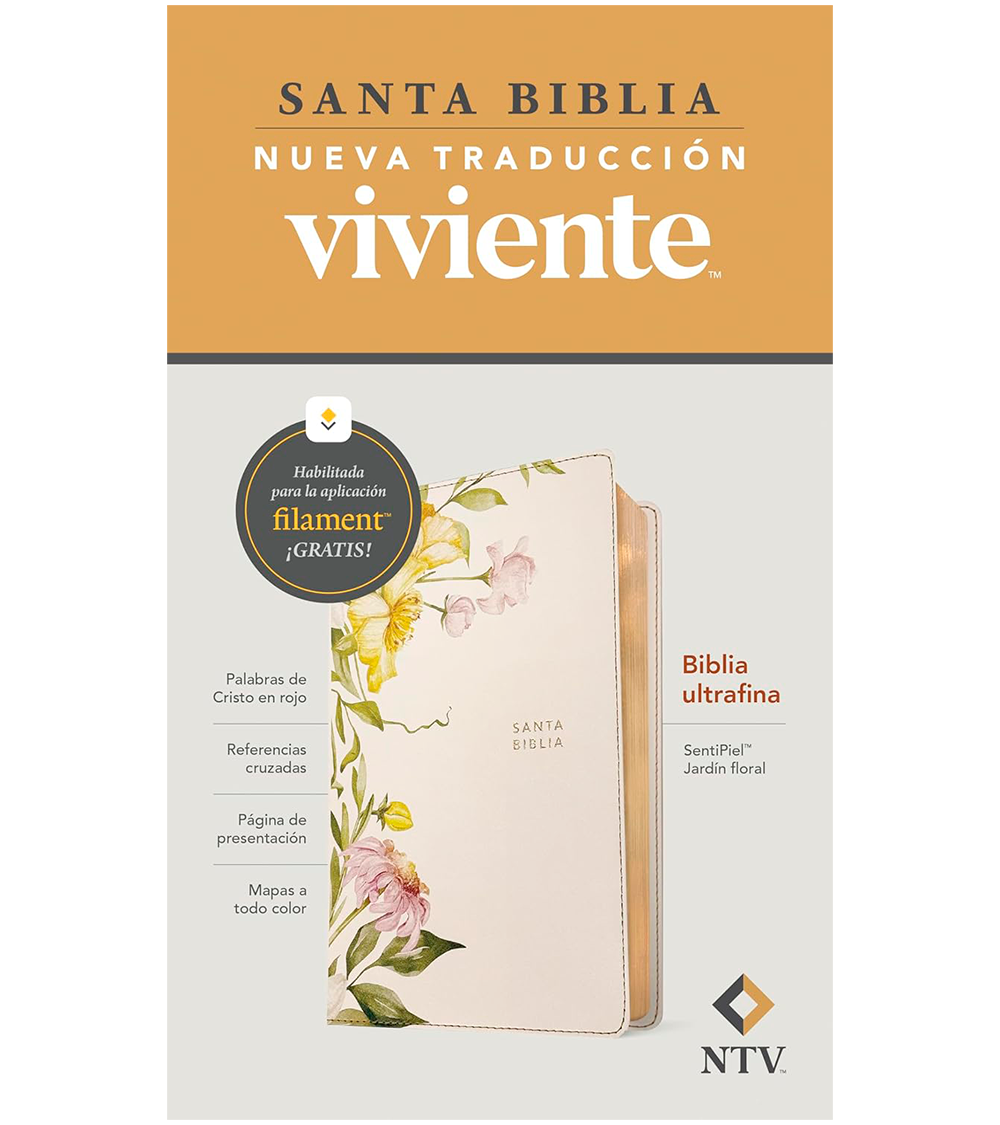Santa Biblia Ultrafina NTV – Imitacion Piel Jardin Blanco - Image 3