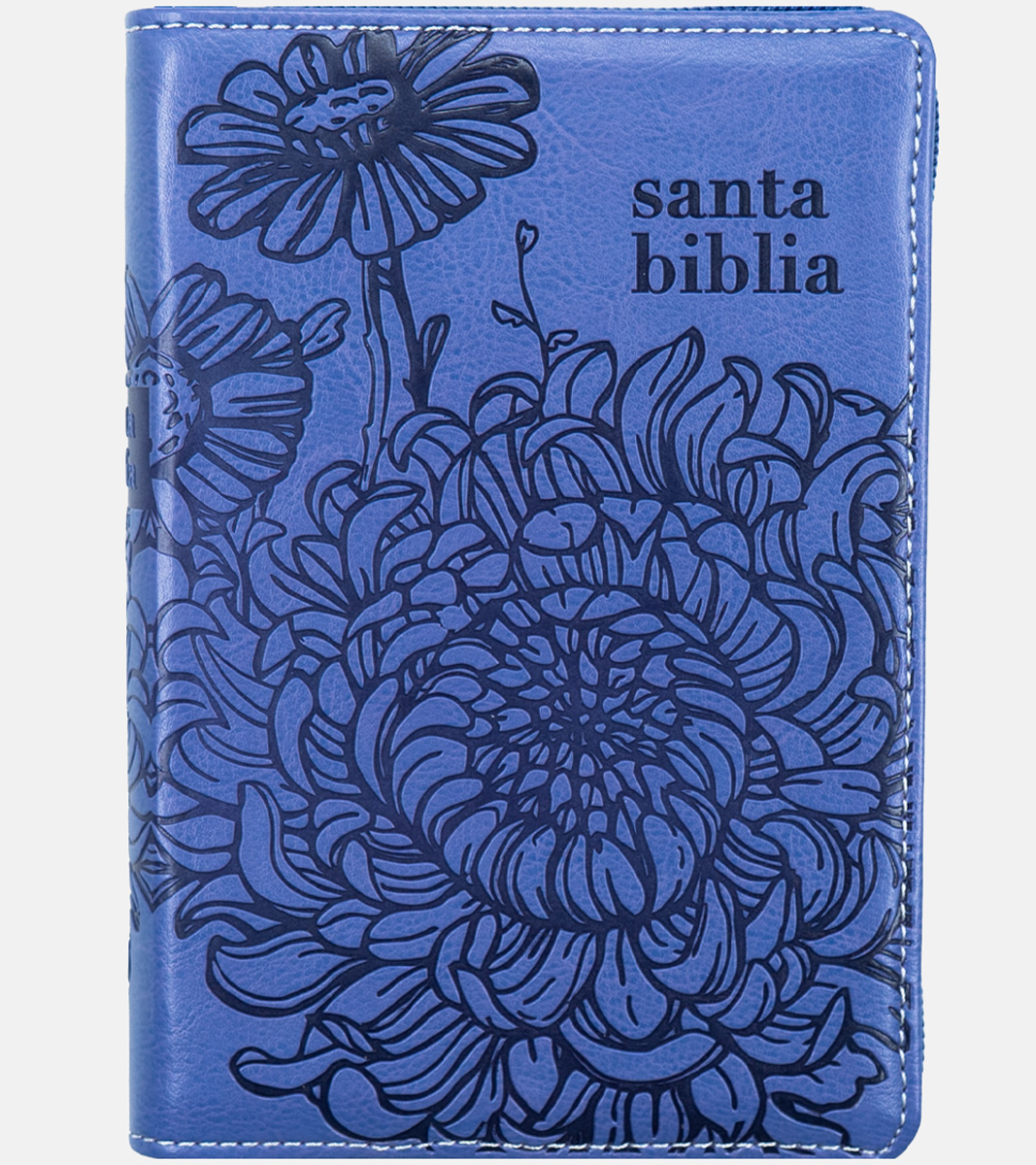 Biblia Nbla Edicion Versificada Tamaño Bolsillo Con Cierre - Imitacion Piel Flores Morada
