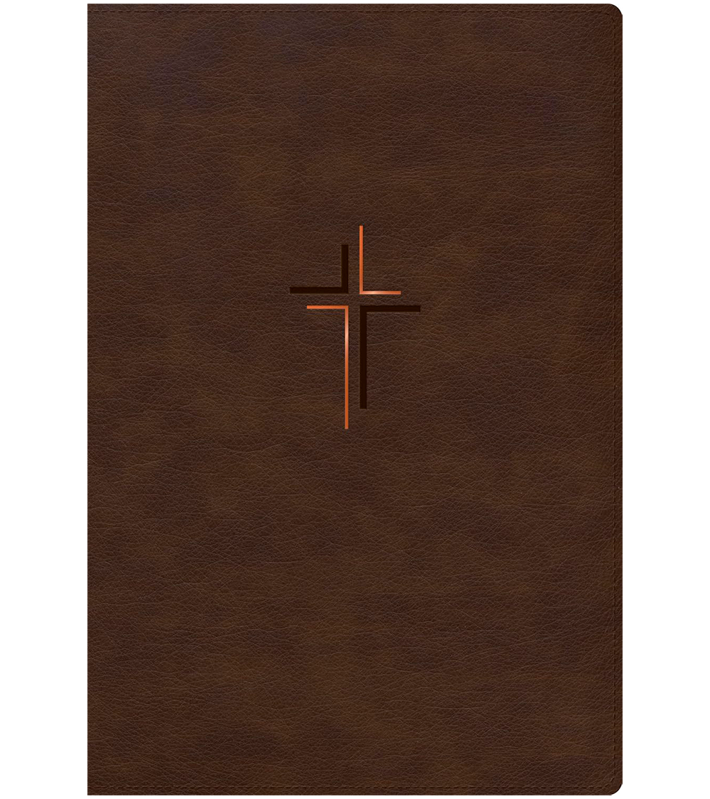 Biblia letra grande RVR 1960 Tamaño Manual – Imitacion Piel Marron Cruz