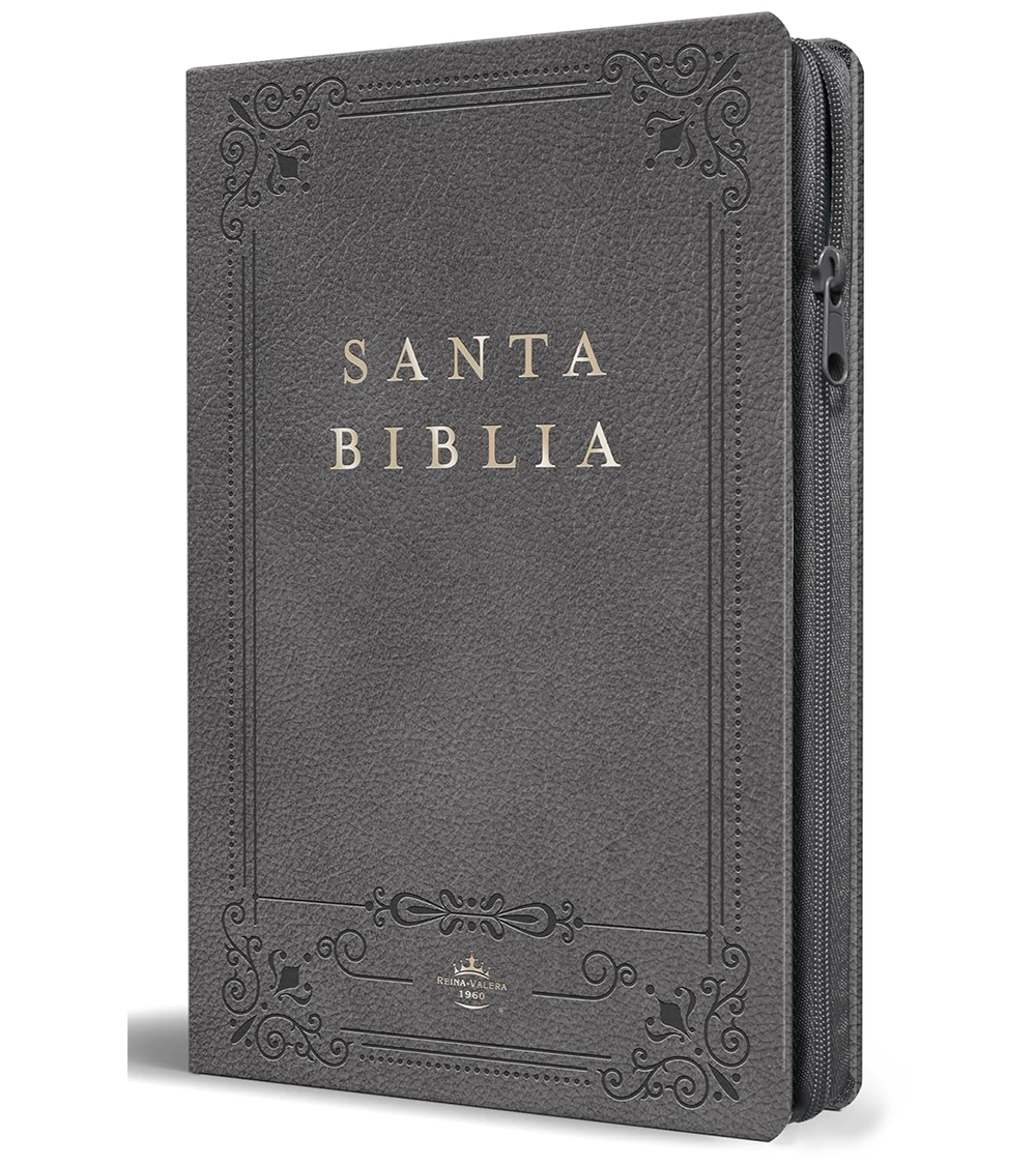 Biblia Letra grande RVR1960 Tamaño Manual Con Cierre e Indice – simil piel negro