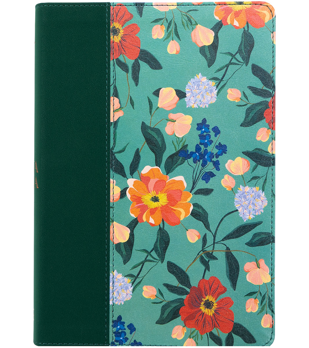 Biblia letra grande RVR 1960 Tamaño Manual – Imitacion Piel Verde Floral