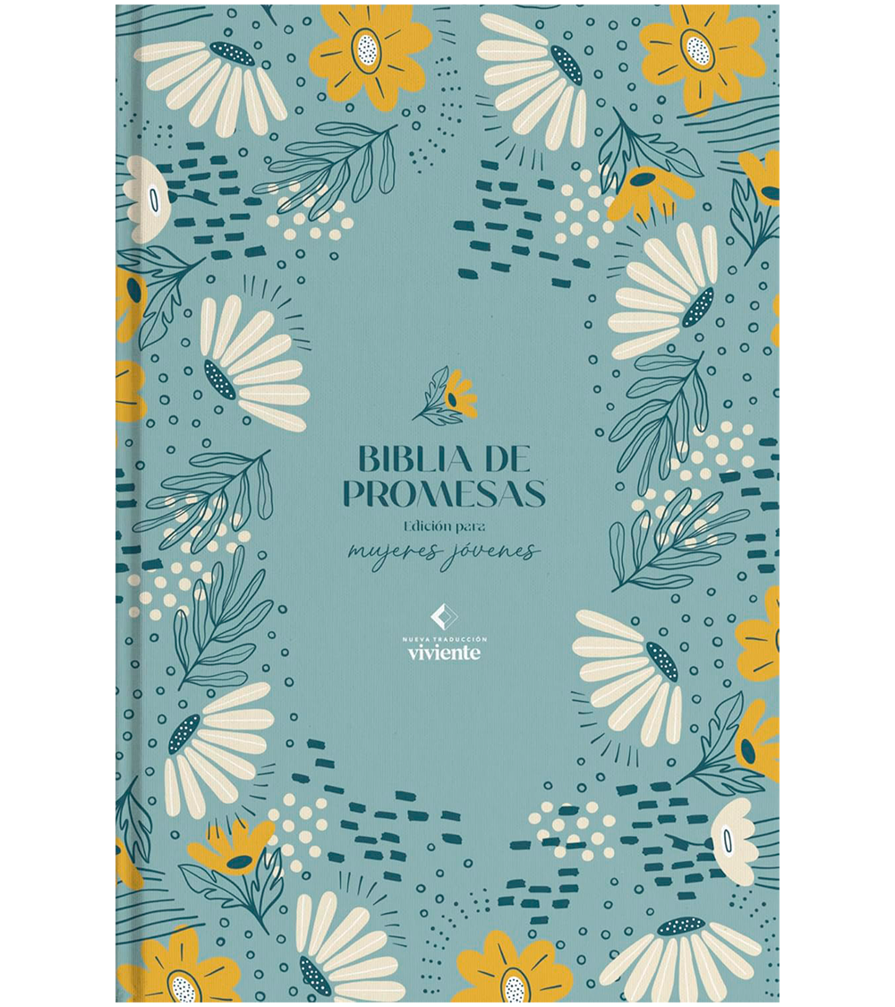 Biblia De Promesas Edicion Para Mujeres Jovenes NTV - Tapa Dura Flores Turquesa